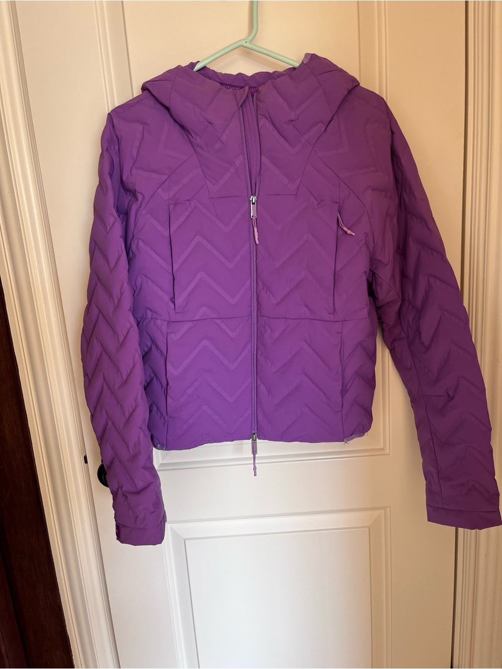 FPMovement Women's Quilted Hooded Puffer Jacket in Purple Small